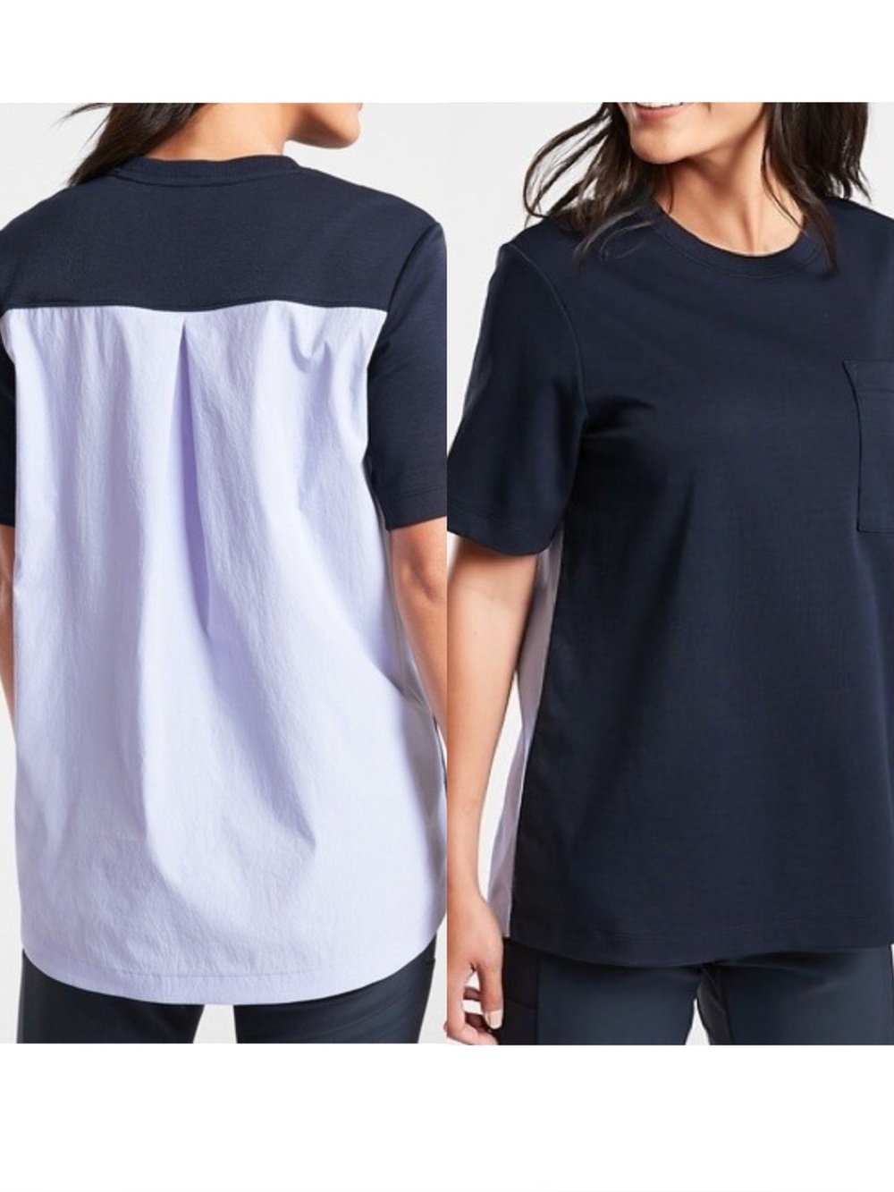NWT ATHLETA Gallery Tee in Navy Small